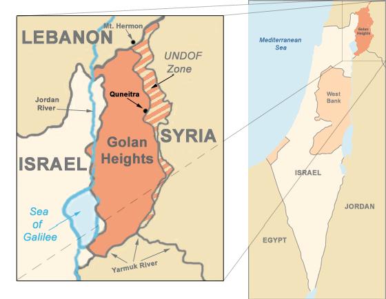 Síria executa ataque contra as Colinas de Golã