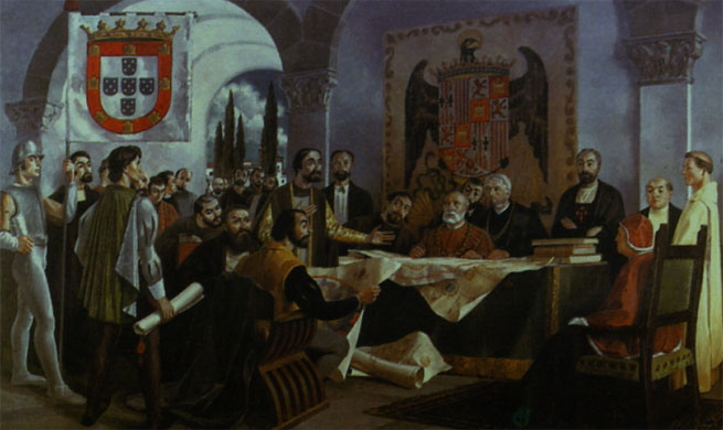 7 de junho de 1494 – Portugal e Espanha dividem o mundo