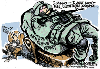 Desperdício de recursos e ineficiências no Pentágono.