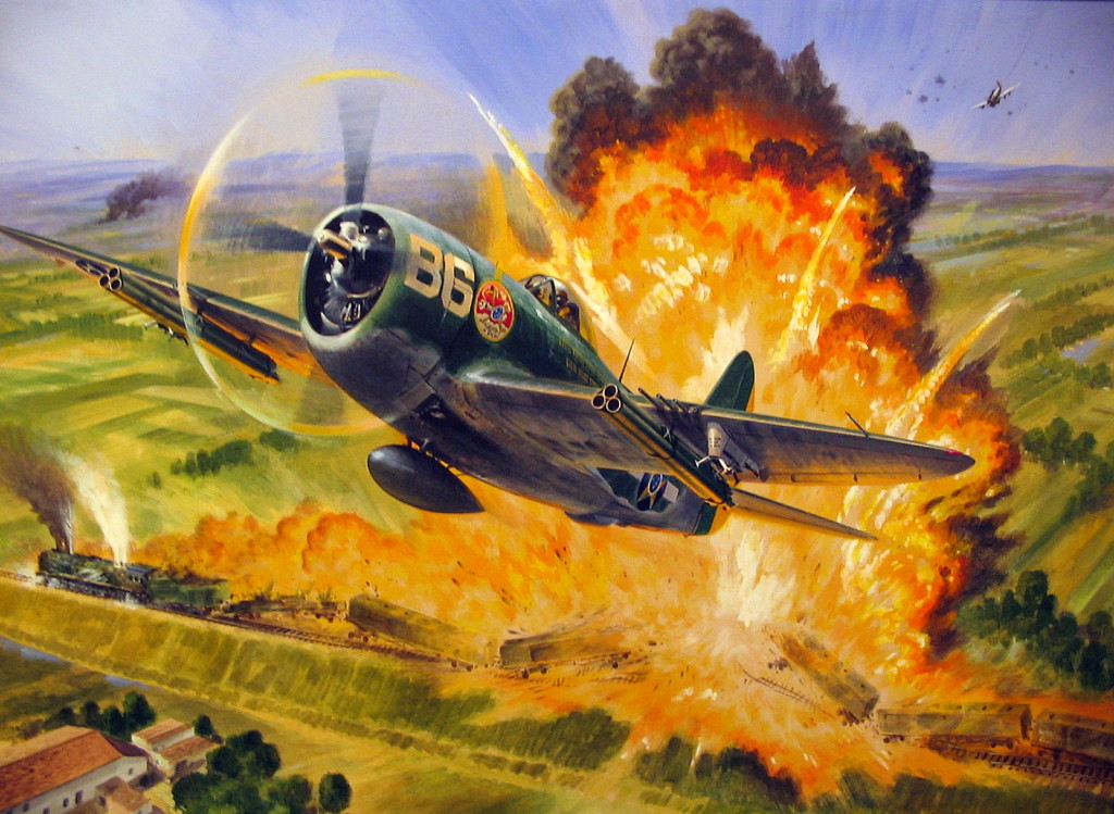 MUSAL pintura P-47 Thunderbolt aviao FAB