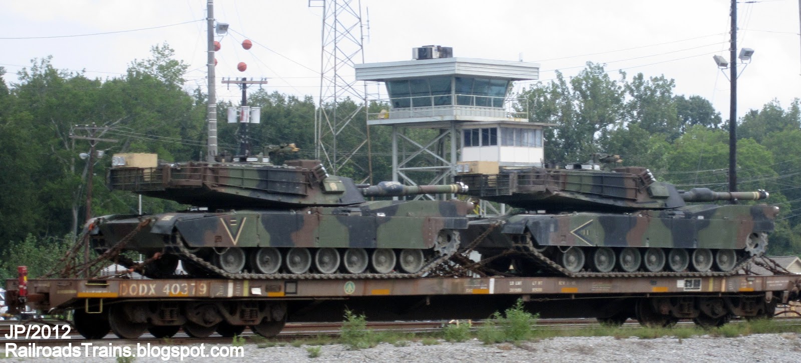 DODX 40379 TANK TRAIN Department Of Defense US Military Army Tanks Macon Georgia Norfolk Southern Railroad Brosnan Rail Yard