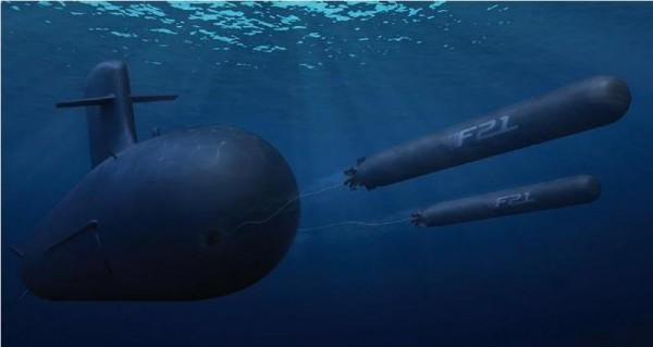 F21 – Torpedo pesado do futuro submarino “Riachuelo” em testes