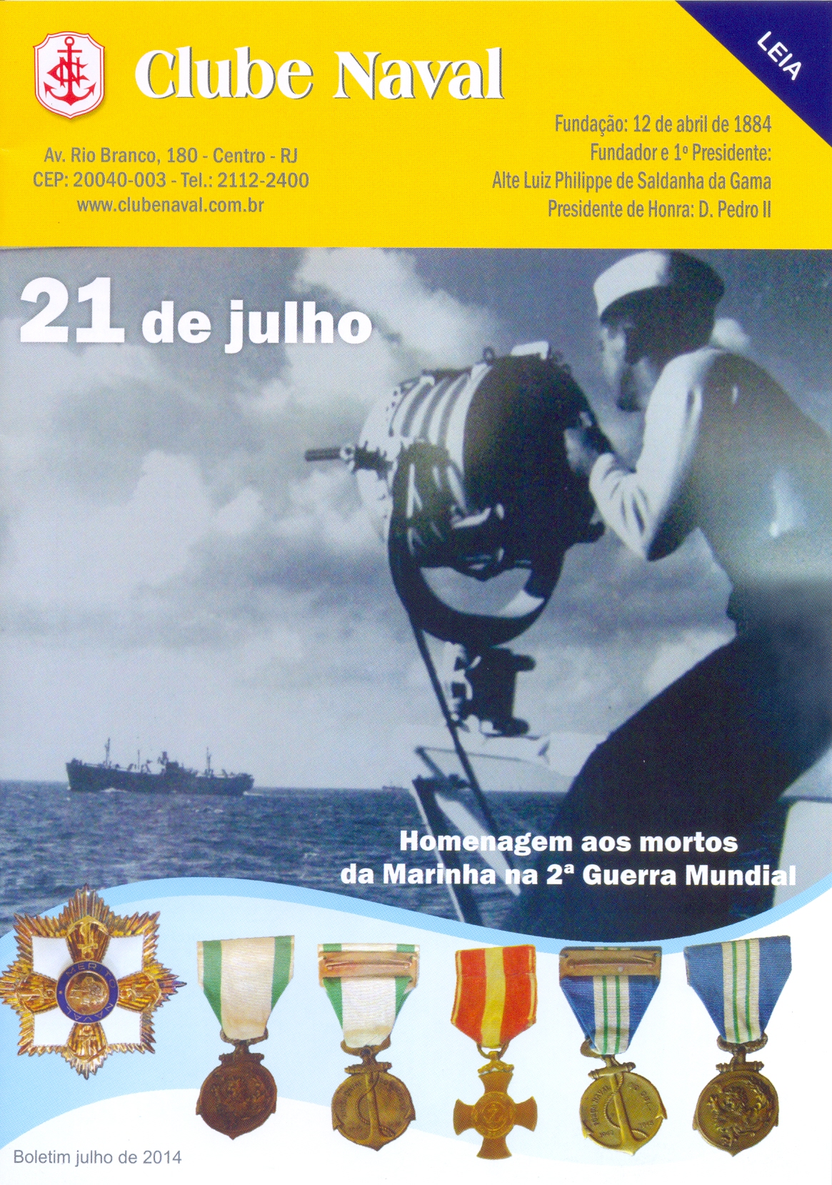 Plano Brasil/História Contemporânea: “21 de julho, Homenagem do Clube Naval aos Mortos das Marinha na Segunda Guerra Mundial”