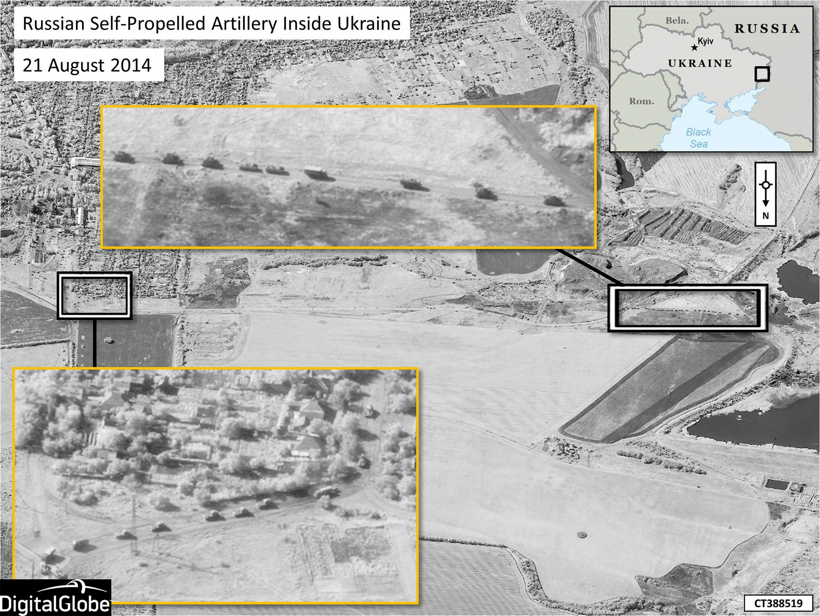 OTAN libera imagens de satélite mostrando  tropas russas deslocando-se no interior da Ucrânia