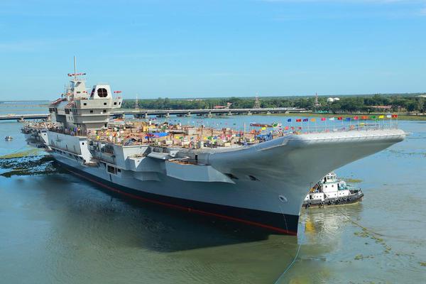 India's Indigenous Aircraft Carrier - INS Vikrant- Undocked at Cochin 1
