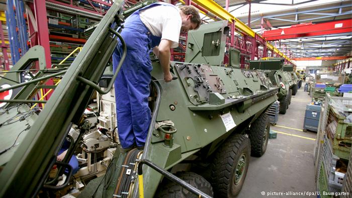 Alemanha quase dobra exportação de armas em um ano