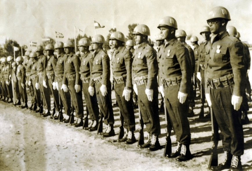 Soldados do 13º contingente brasileiro do Batalhão de Suez.