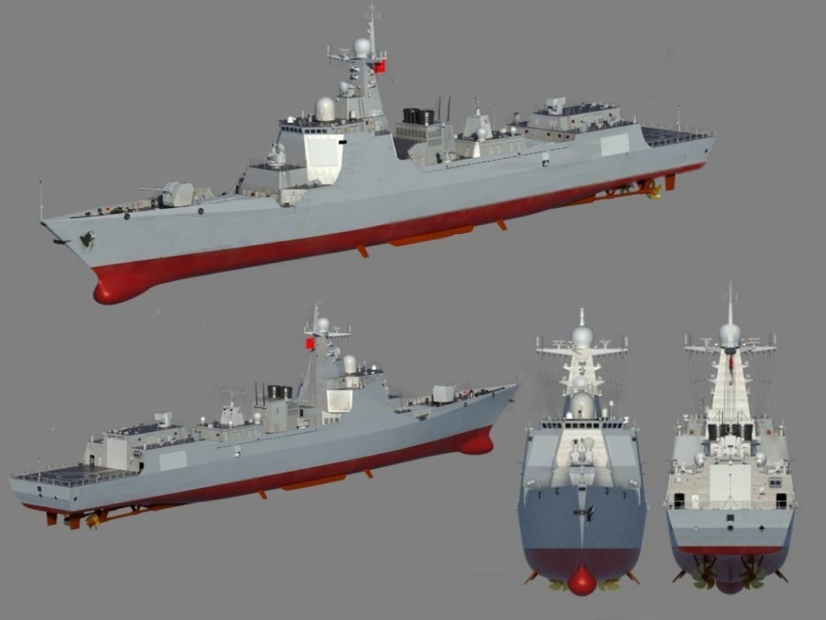Satélites europeus registram a  construção simultânea de cinco DDG Chineses Type 52D