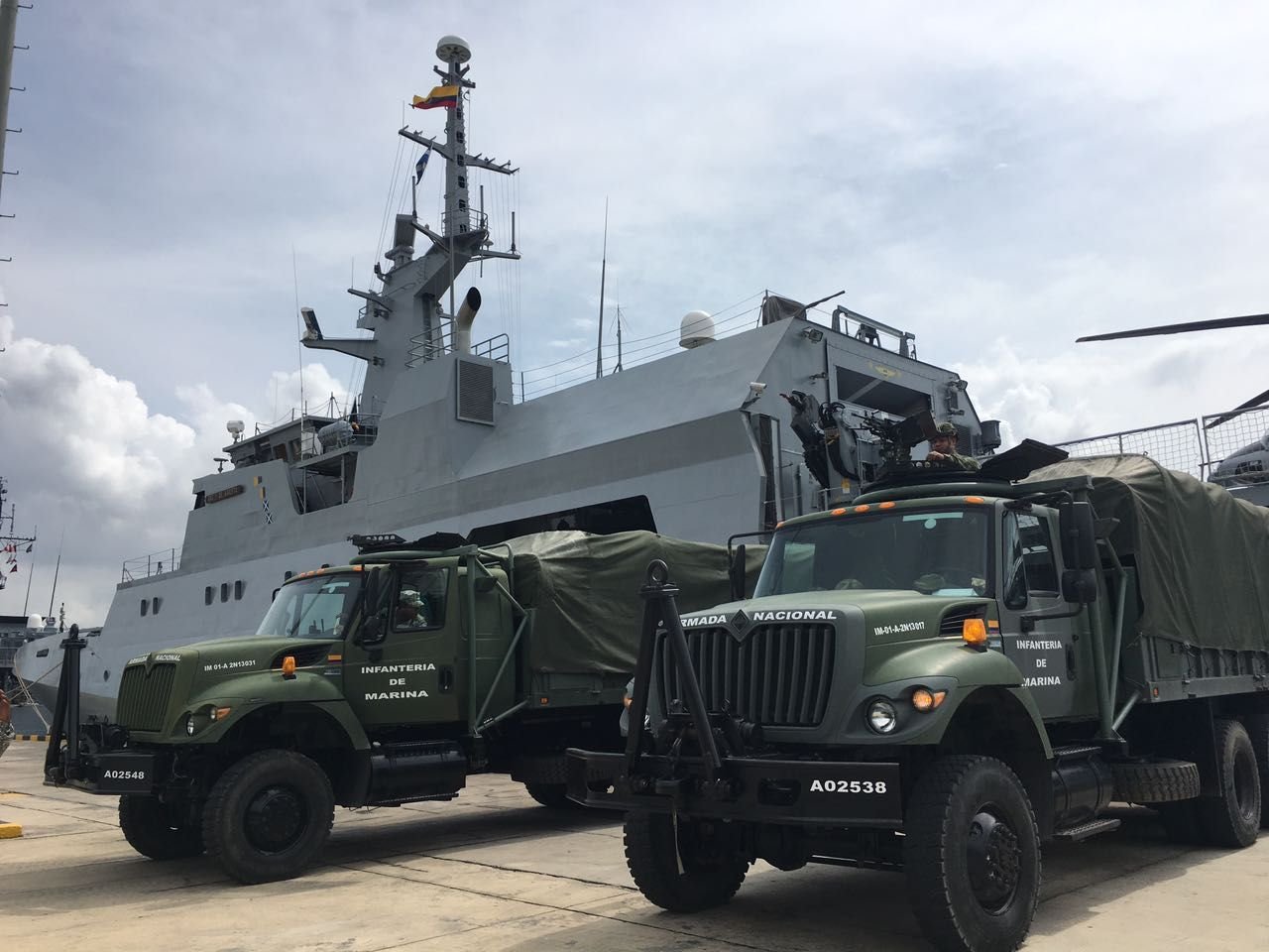 O navio que está sendo enviado ao Haiti pela Colômbia foi inaugurado em 2013 e desenhado para realizar operações de patrulha, controle de tráfego marítimo, busca e resgate, operações de paz, ajuda humanitária e controle do meio-ambiente. (Foto: Ministério da Defesa da Colômbia)