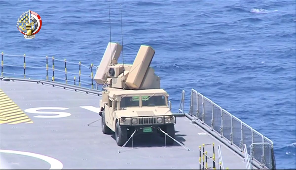 Egito usa sistema  antiaéreo AN/TWQ-1 Avenger a bordo do navio da classe Mistral  Gamal Abdel Nasser