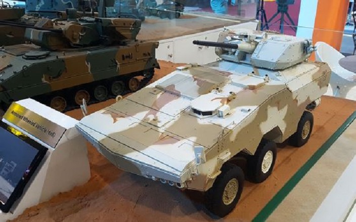 Hanwha Defense Systems revela novo veículo blindado com rodas na AFED 2018
