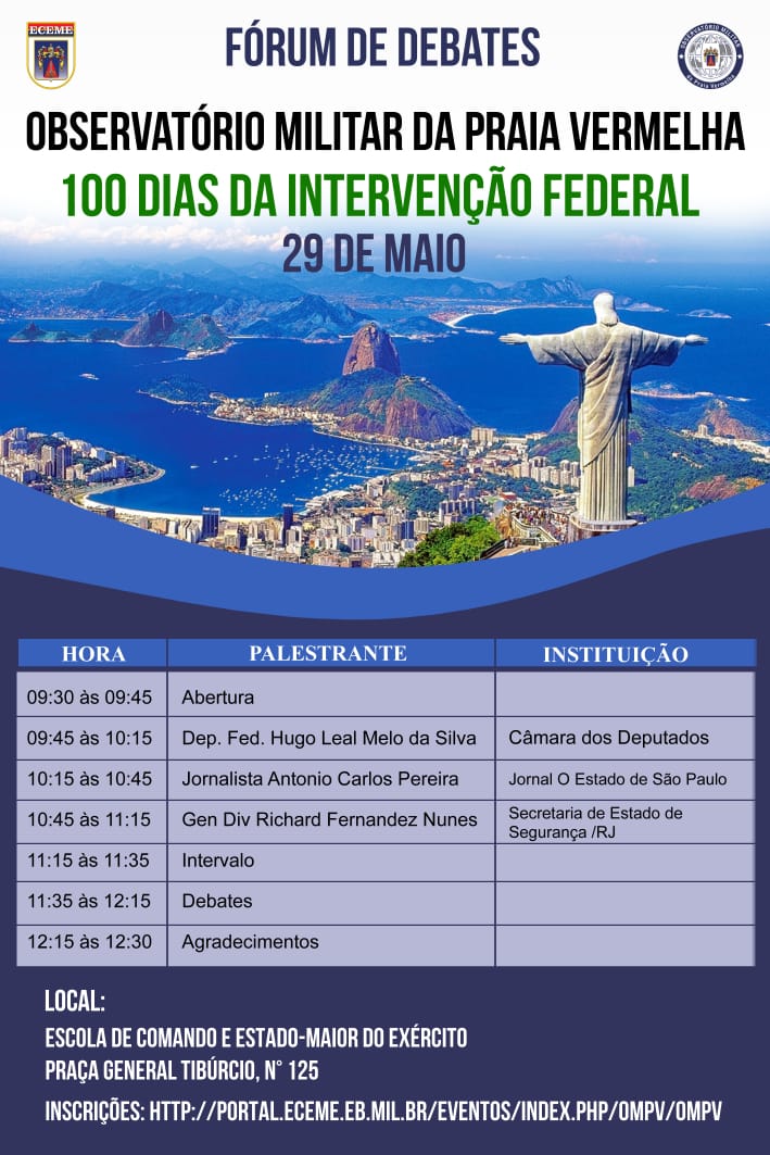 Fórum sobre a Segurança Pública do Rio de Janeiro – 100 dias da Intervenção Federal